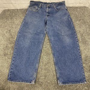VINTAGE Baggy 90s Ralph Lauren Polo Jeans Mens 38 Blue Denim RL Straight 38x30